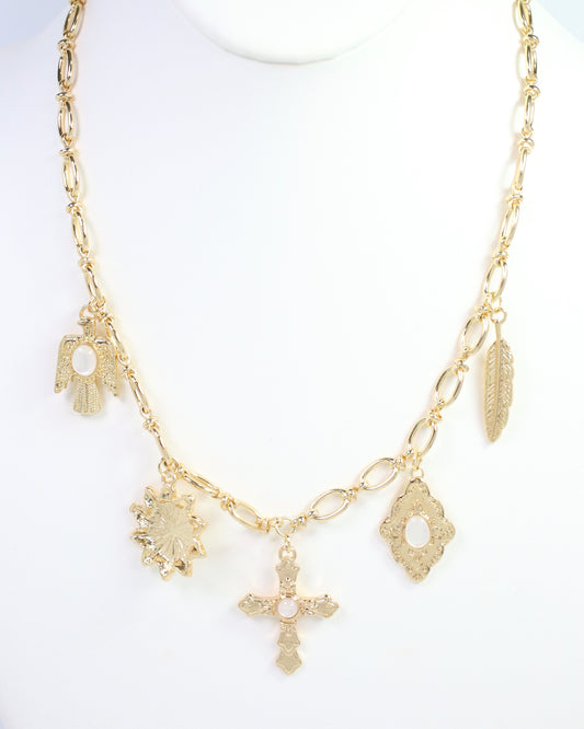 Durango Western Charm Necklace Gold