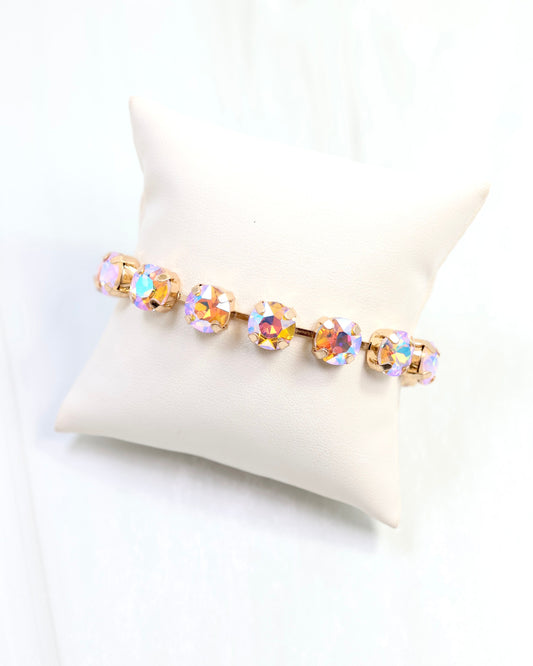 Andi Rhinestone Bracelet Pink AB