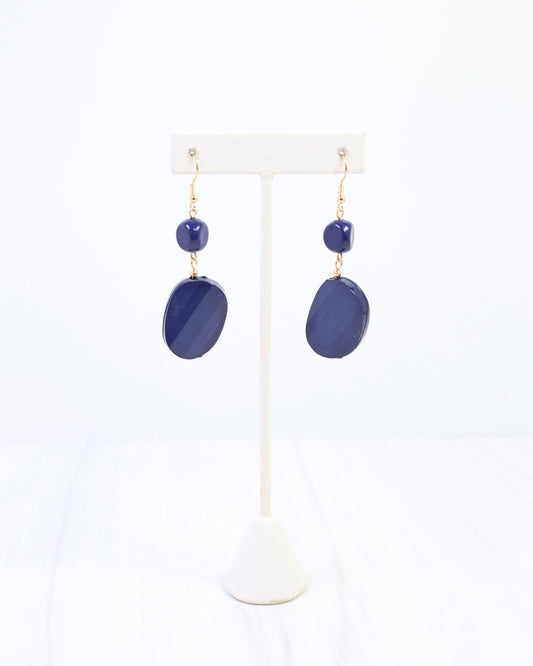 Adair Court Beaded Earring Navy