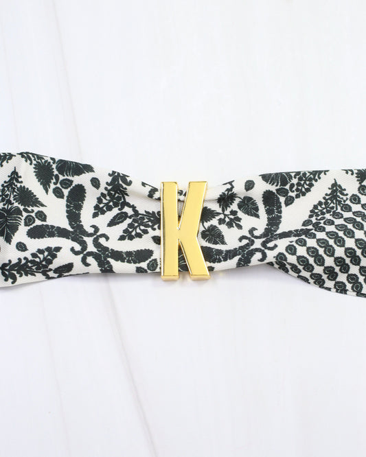 Arlett Initial Scarf Slide K Gold