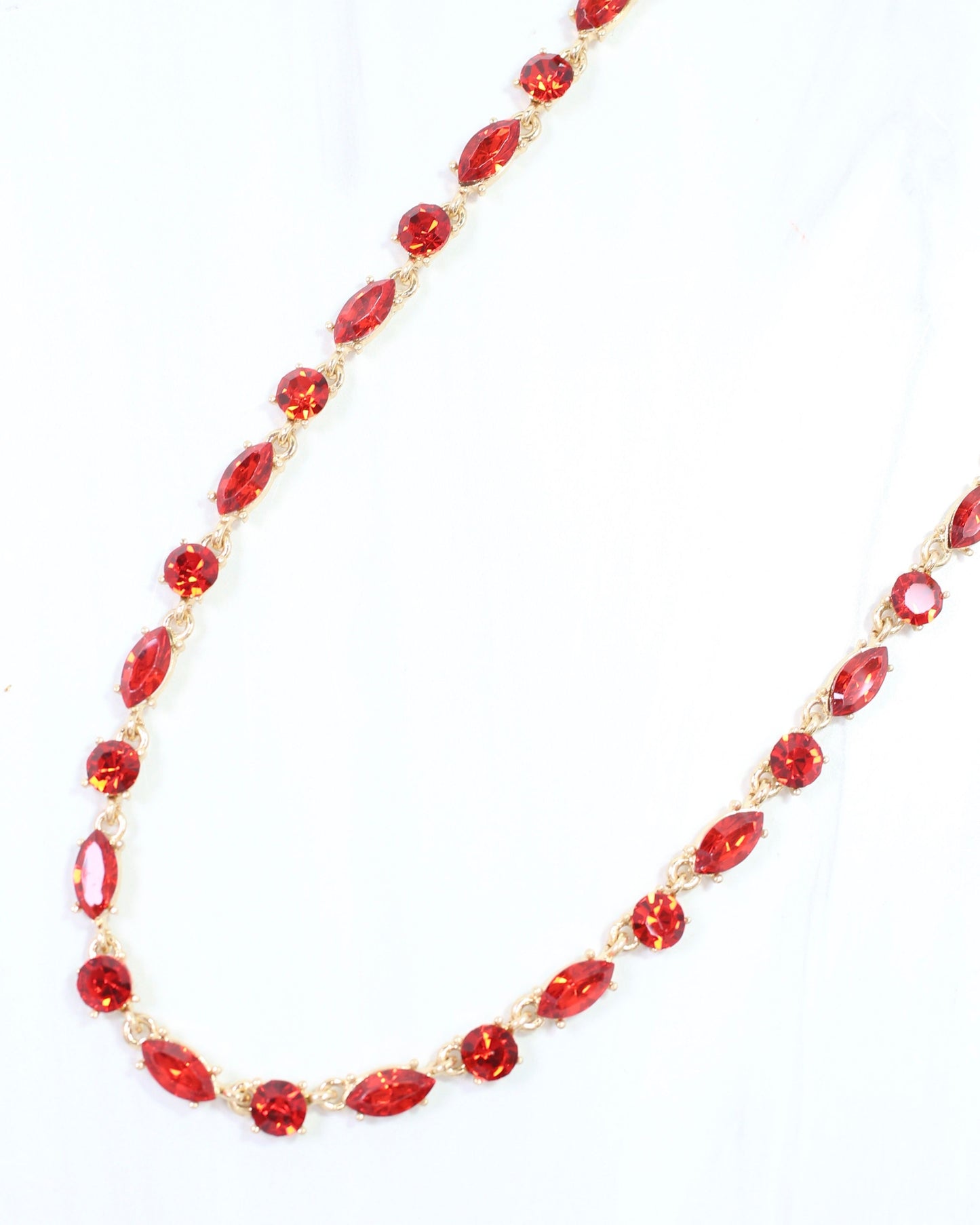 Charlie Crystal Necklace Red
