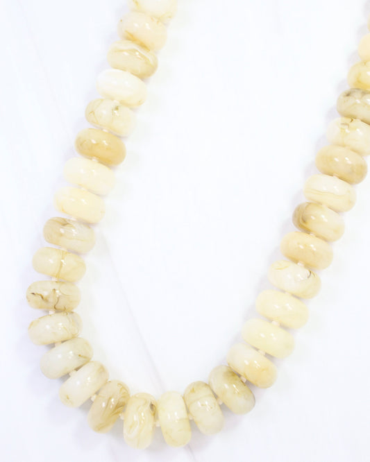 Pipestone Marble Beaded Necklace Natural