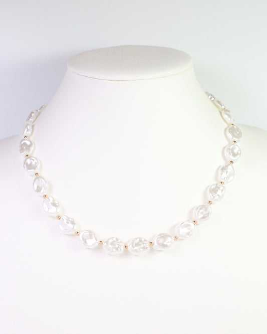 Pesaro Pearl Beaded Necklace Cream