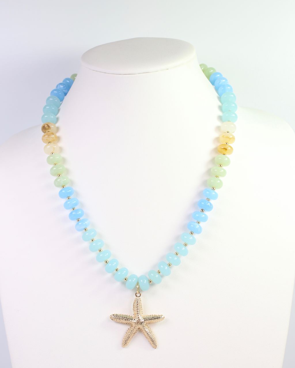 Eastport Beaded Starfish Necklace Blue Multi