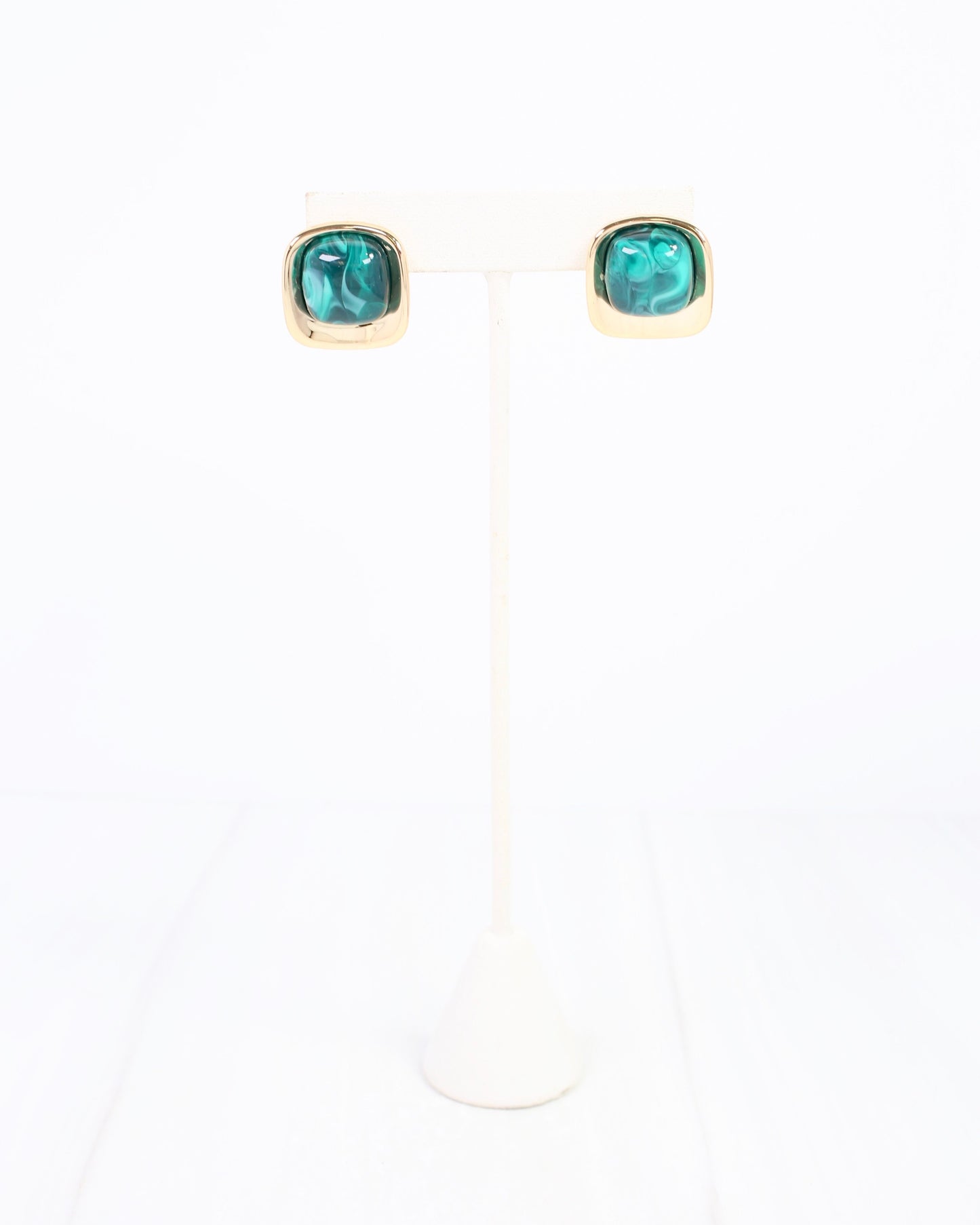 Waterbury Stud Earring Green