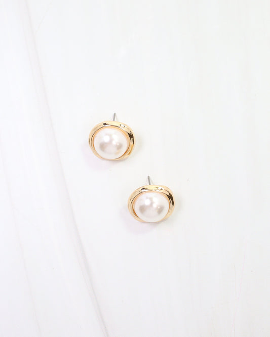 Alton Pearl Stud Earring Gold