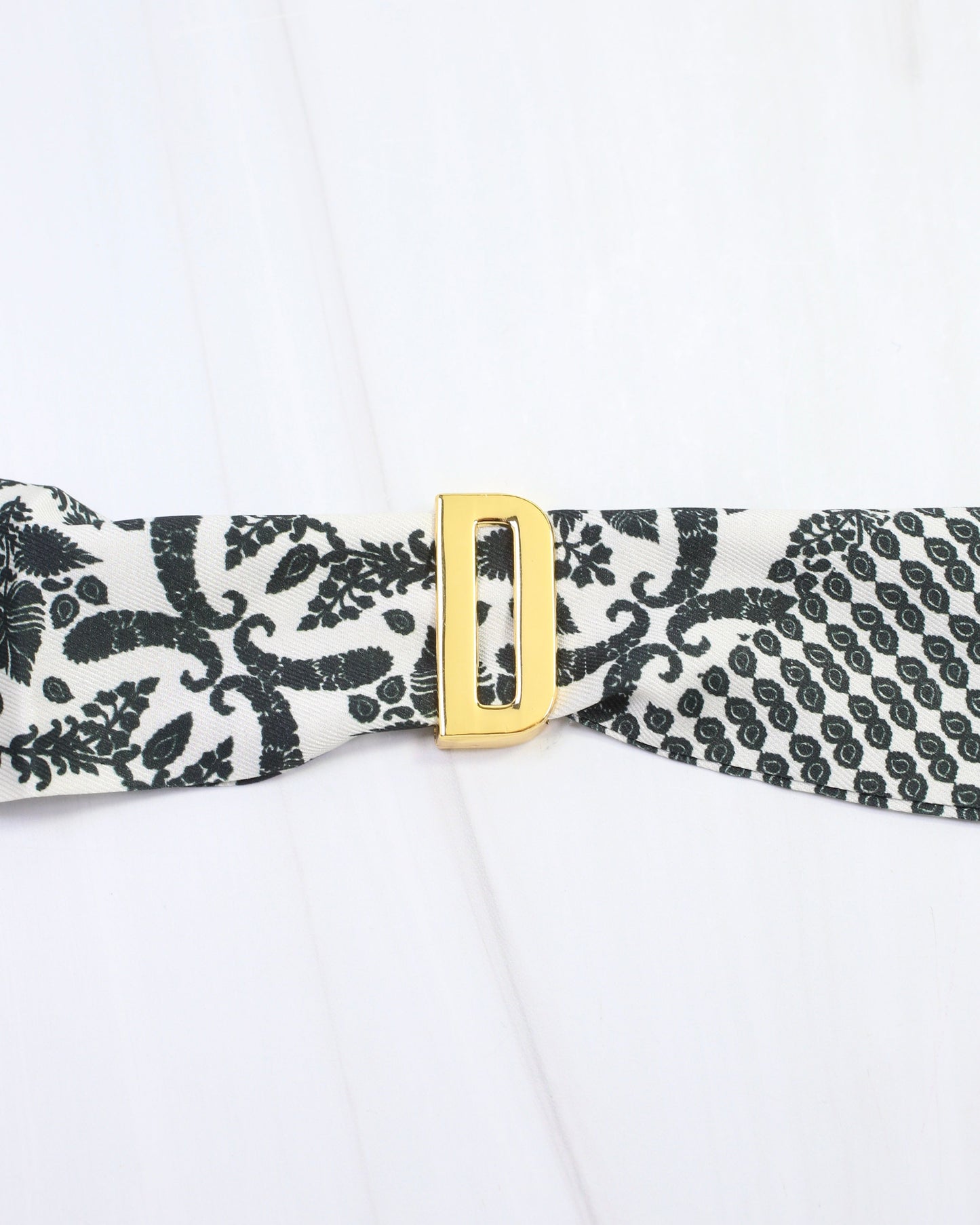 Arlett Initial Scarf Slide D Gold