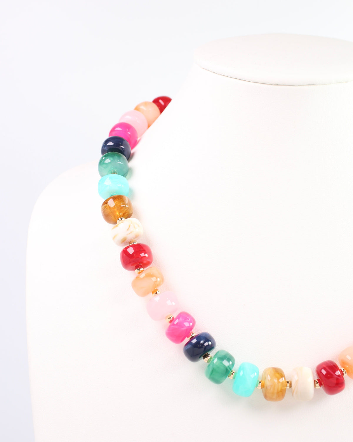 Tanner Beaded Necklace Green Multi