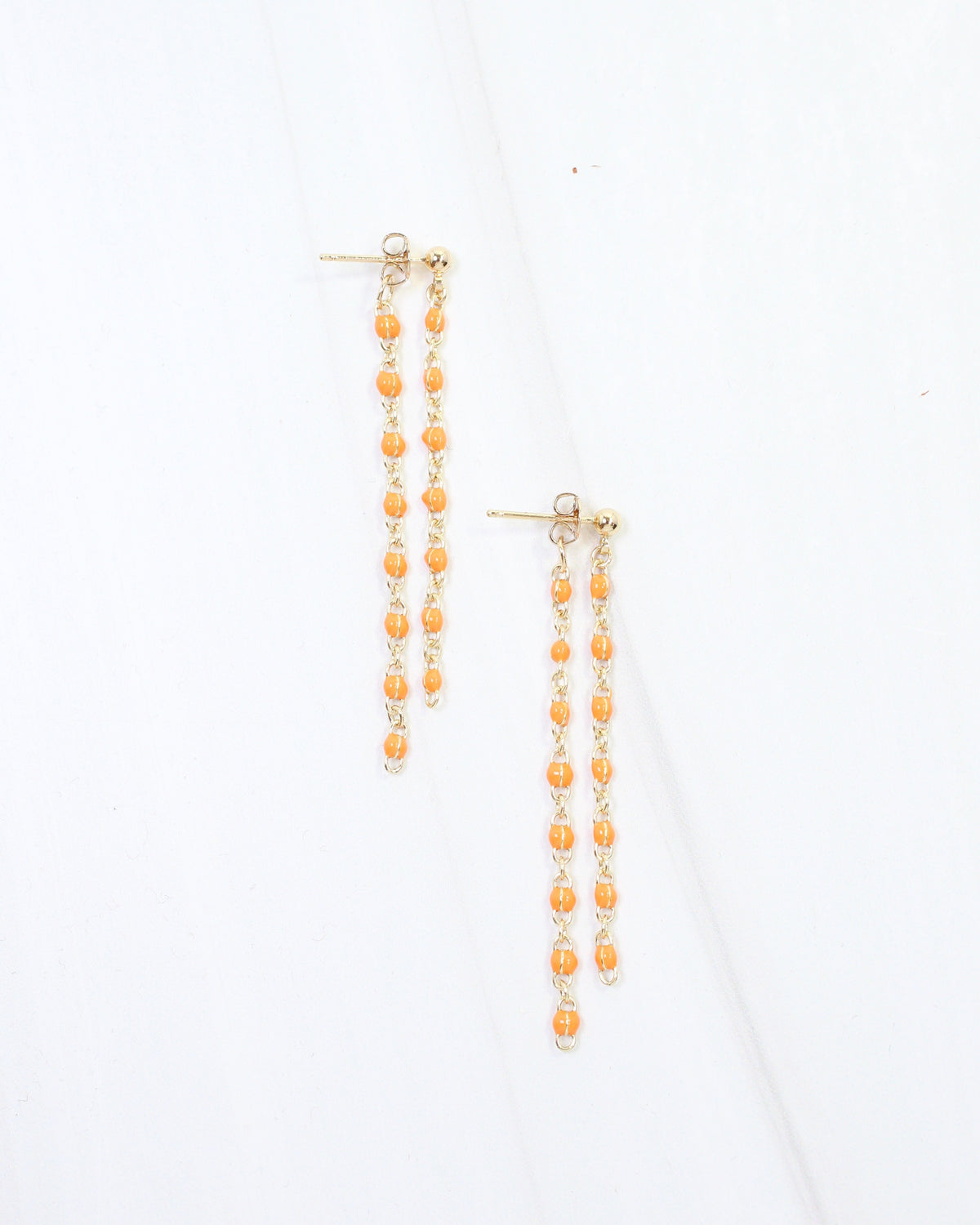 LuLu Chain Drop Earring Orange