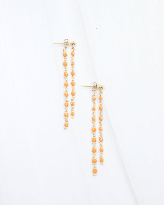 LuLu Chain Drop Earring Orange