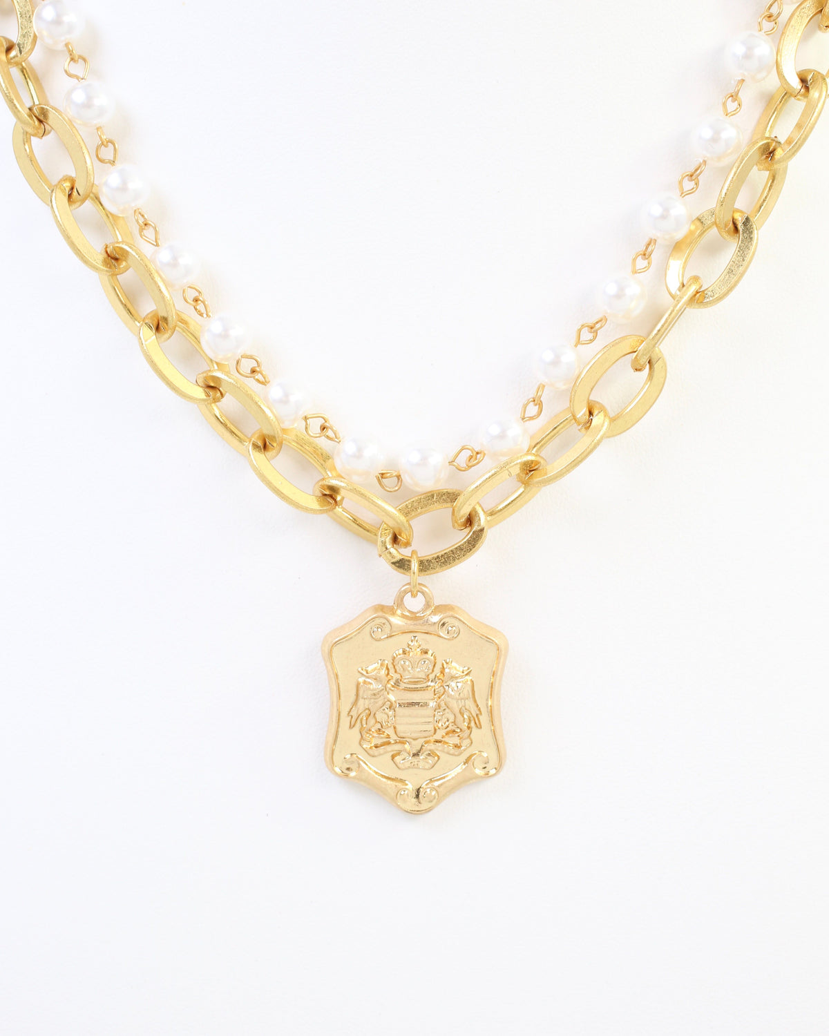 Prince Pearl Chain and Medallion Necklace WRVG