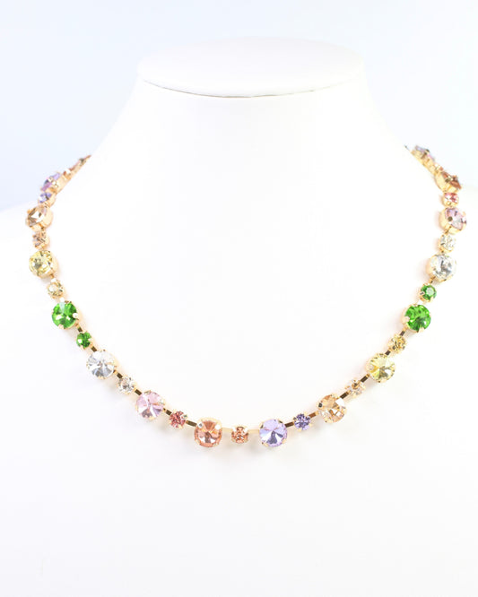 Ryan Crystal Necklace Lavender Multi
