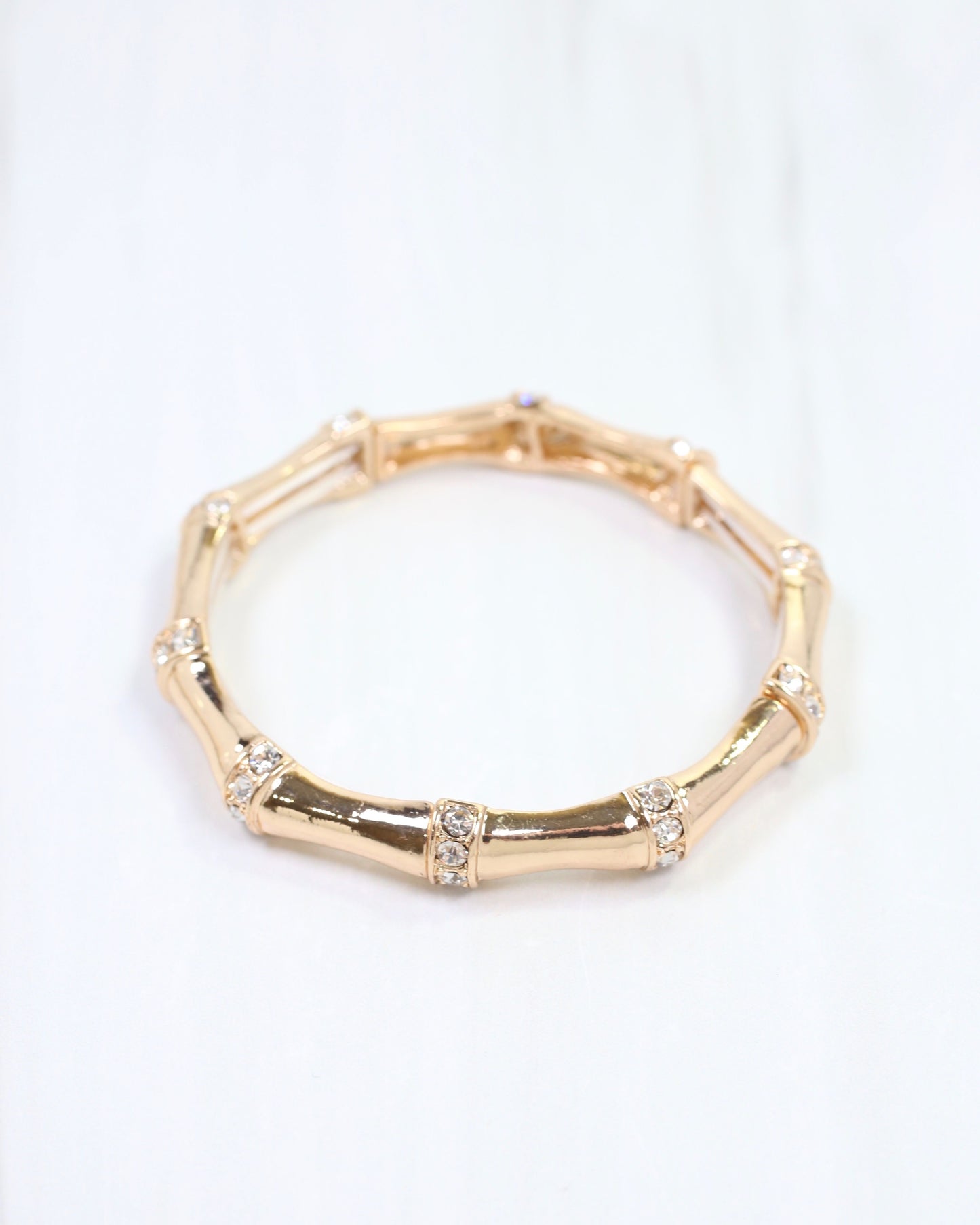 Erwin Stretch Bracelet with CZs Gold