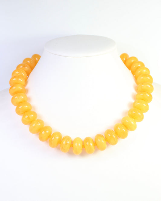 Davis Beaded Necklace Mustard