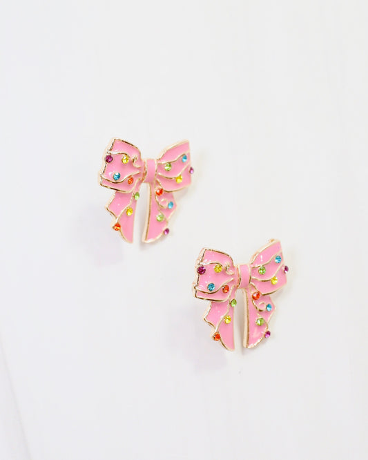 Blitzen Bow Stud Pink