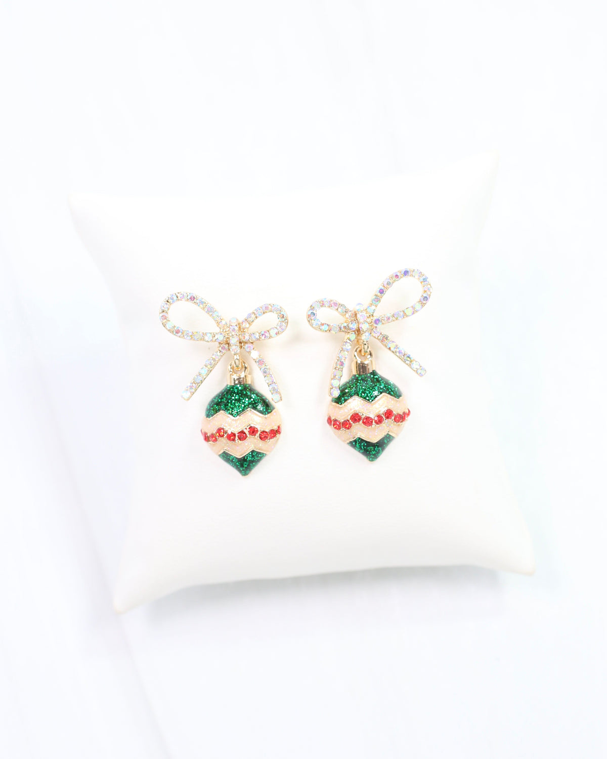Festive Ornament Drop Earring Green