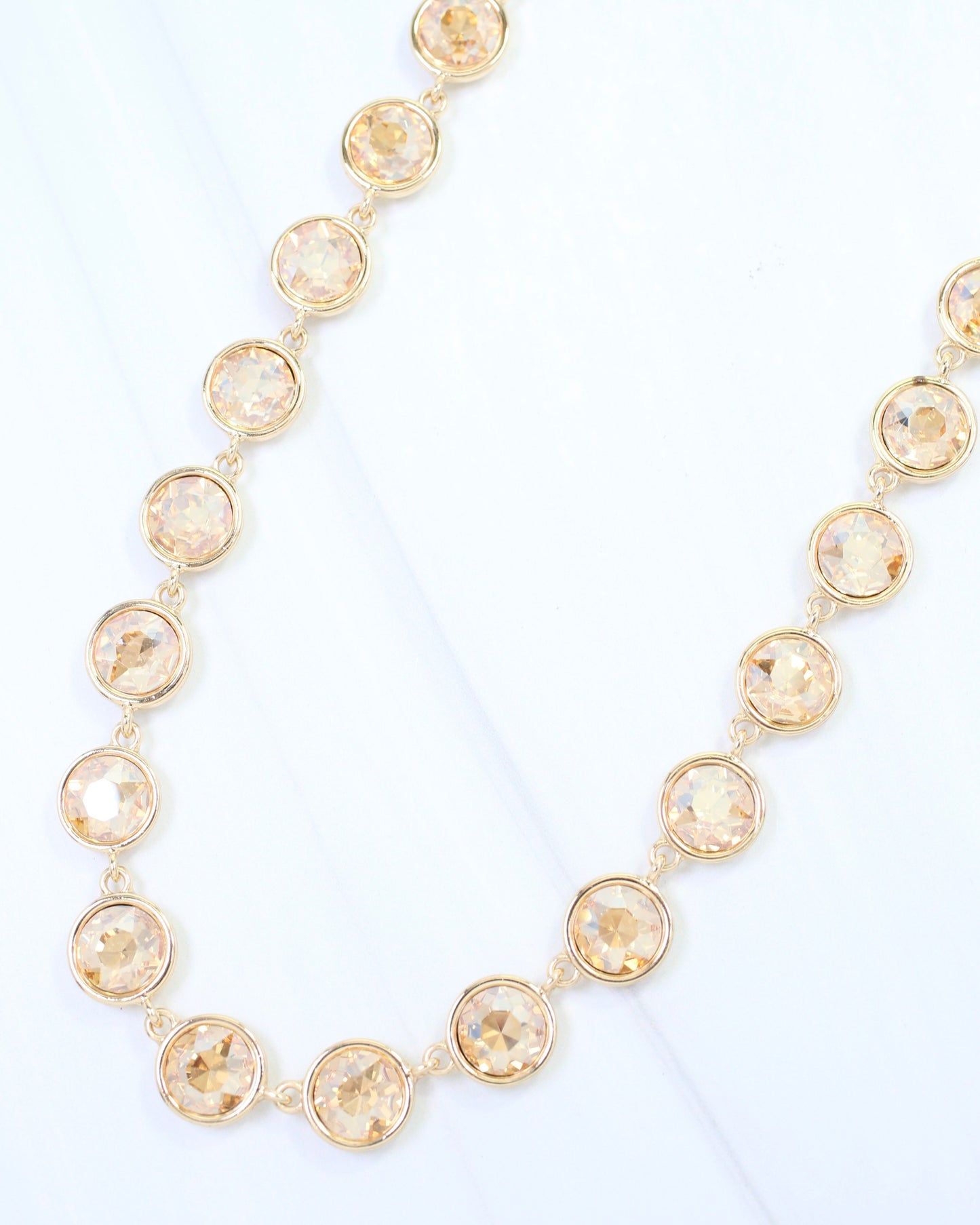 Kadis Crystal Necklace Champagne
