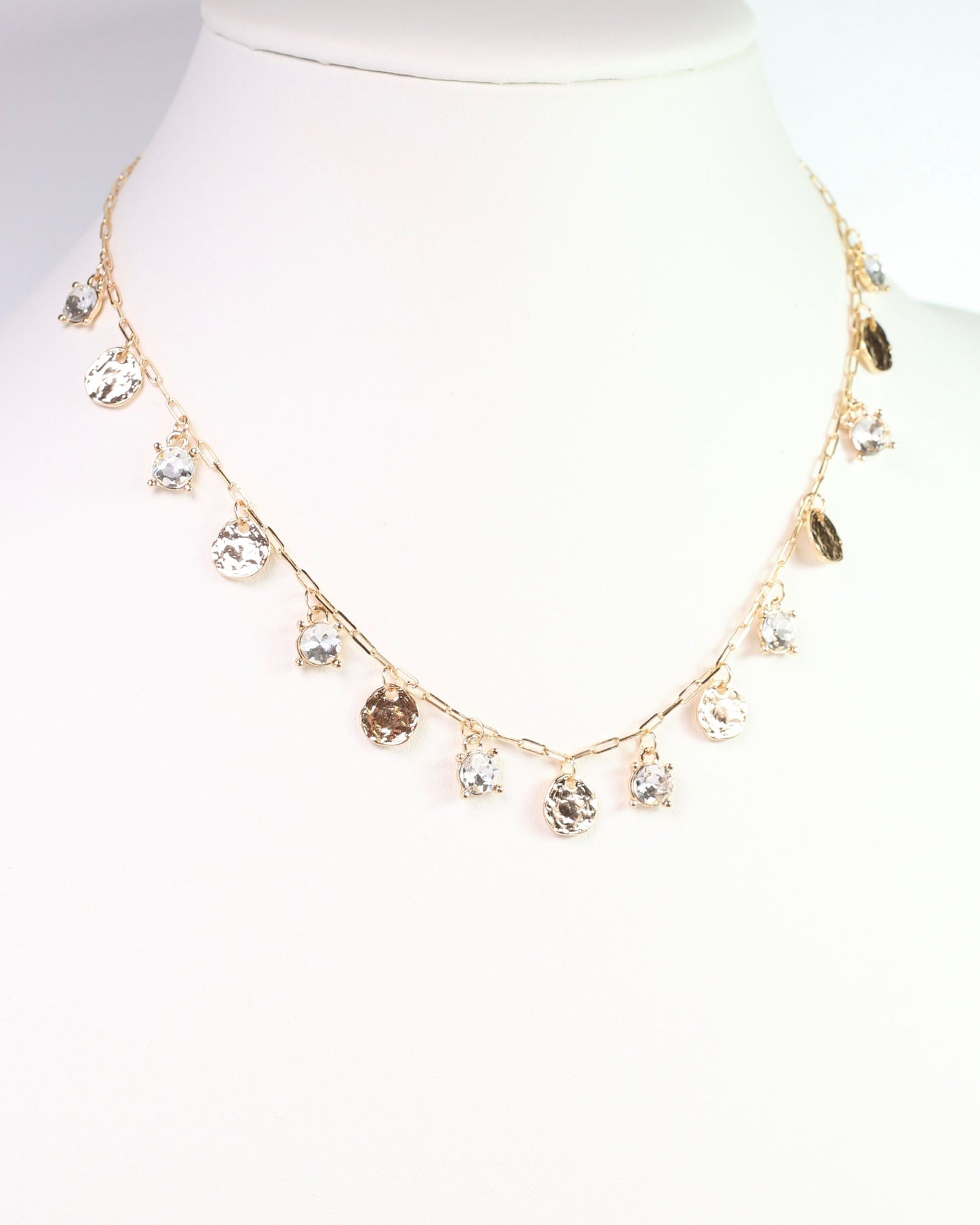 Evelyn CZ Necklace Gold