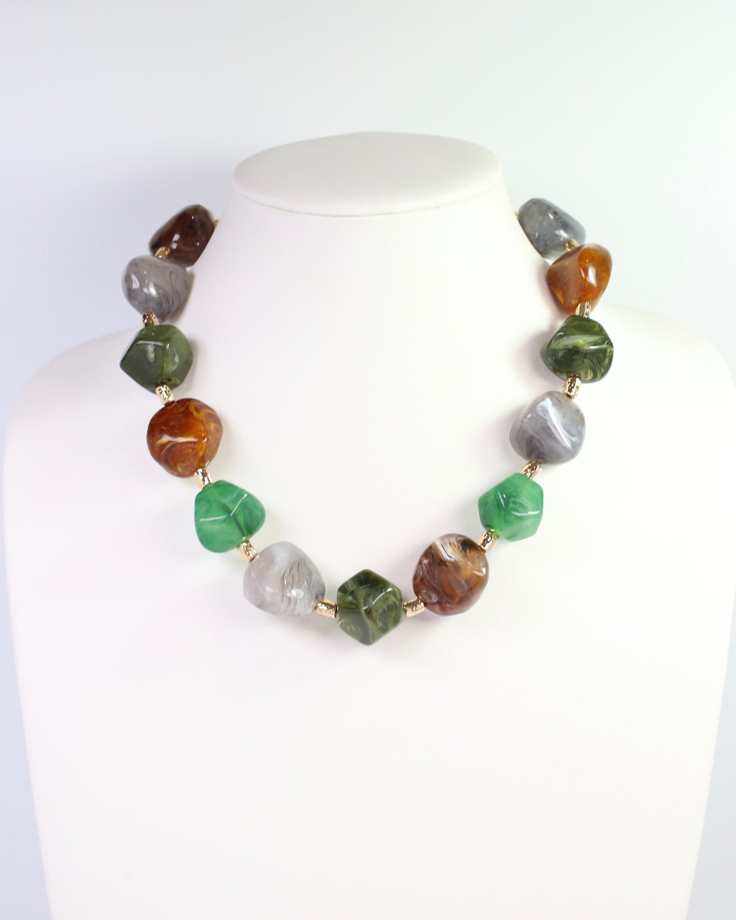 Scarborough Stone Necklace Green Multi