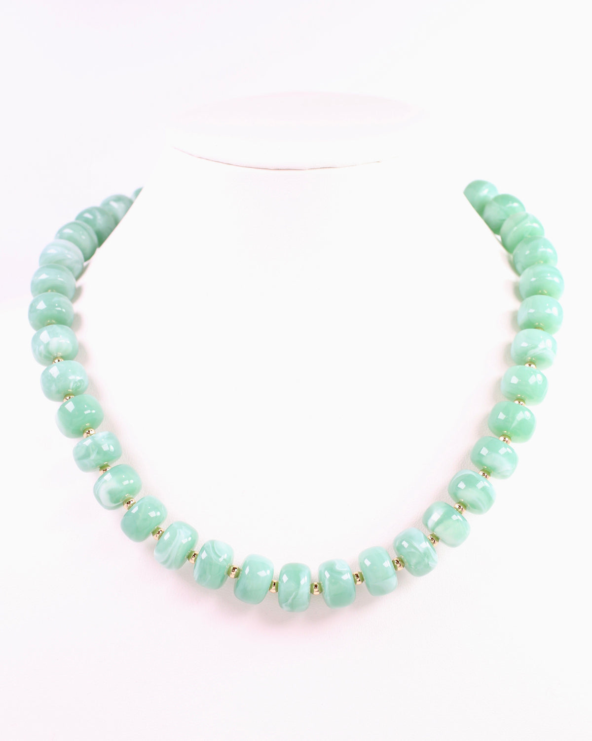 Tanner Beaded Necklace Dark Mint