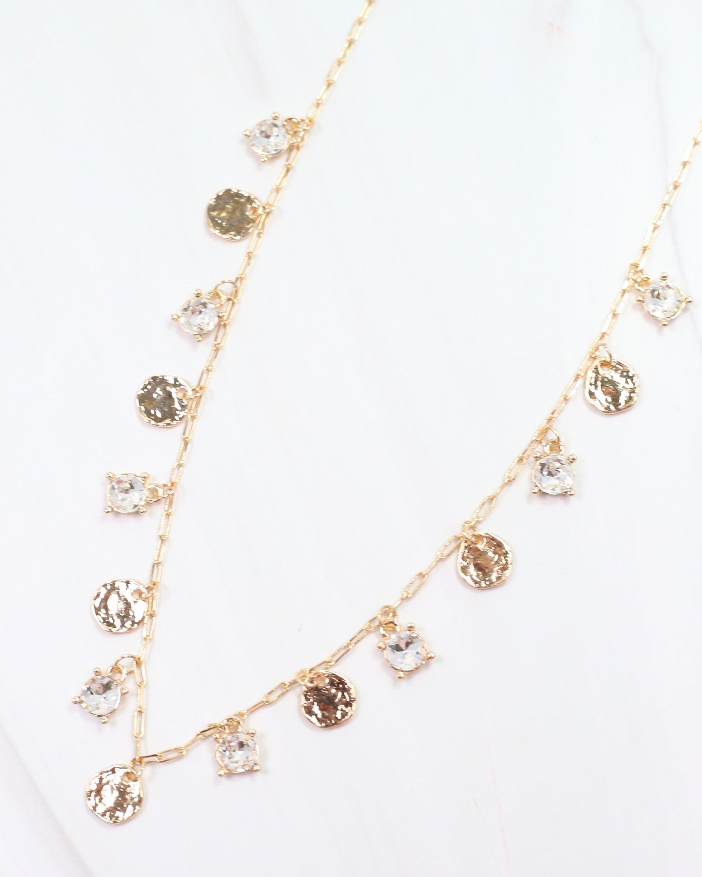 Evelyn CZ Necklace Gold