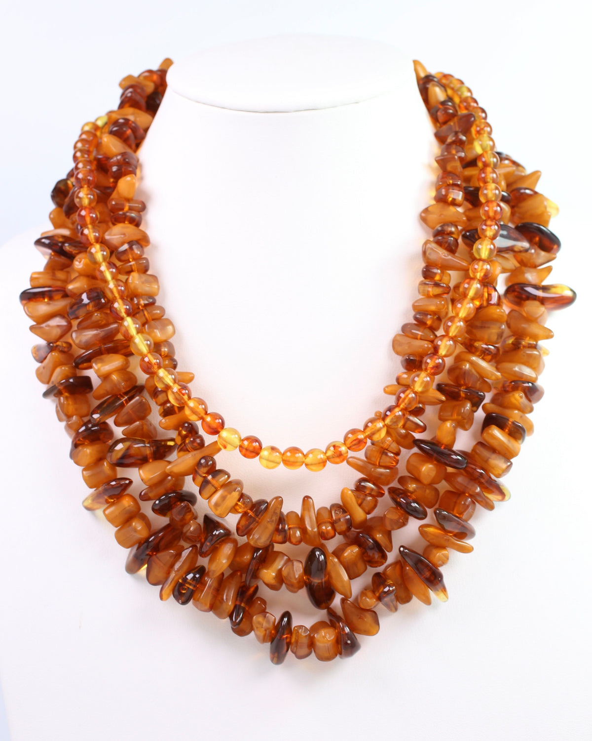 Rock On Beaded Necklace Brown