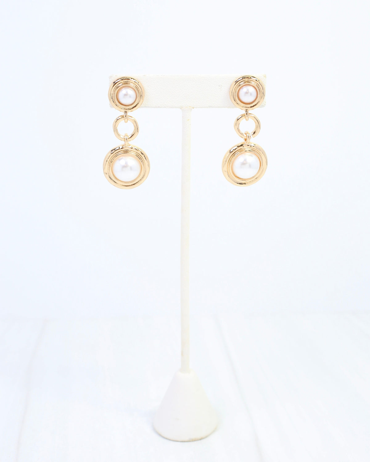 Bay Laurel Pearl Drop Earring Gold