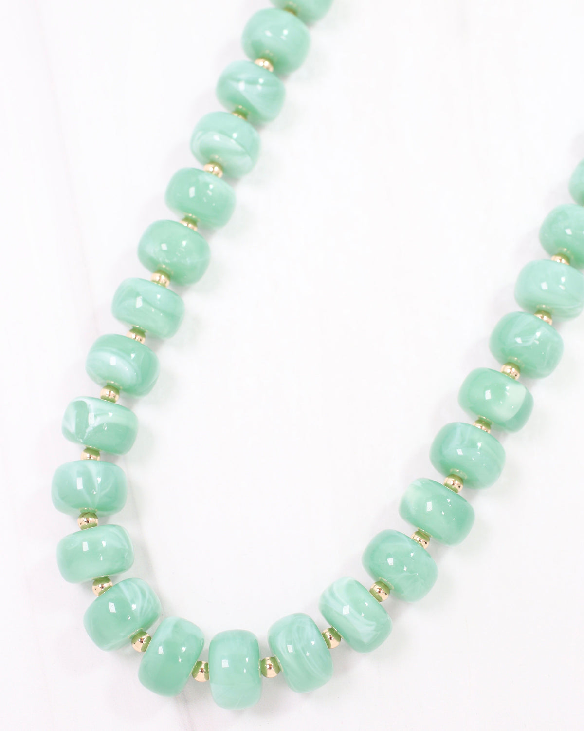 Tanner Beaded Necklace Dark Mint