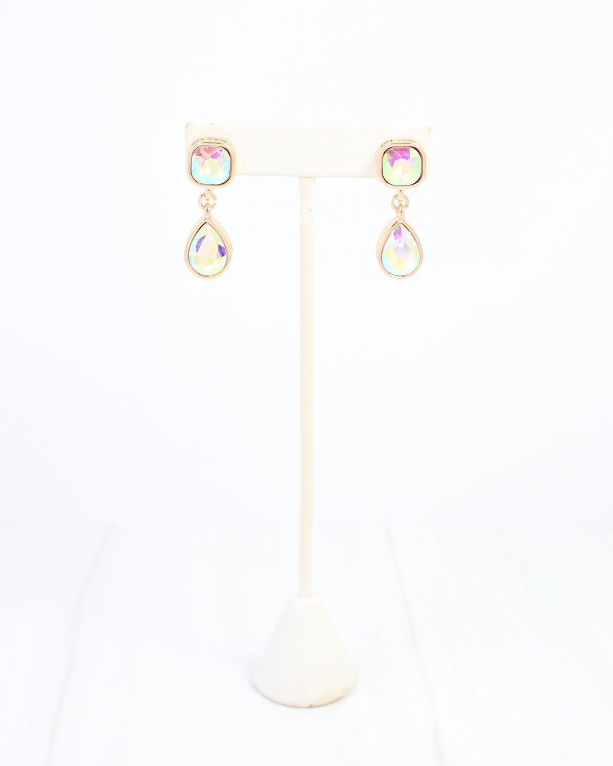 Roxanne Rhinestone Drop Earring Clear AB
