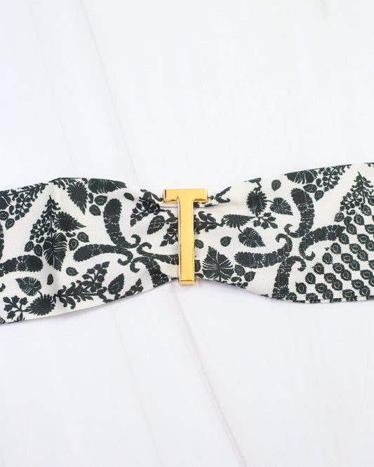 Arlett Initial Scarf Slide T Gold