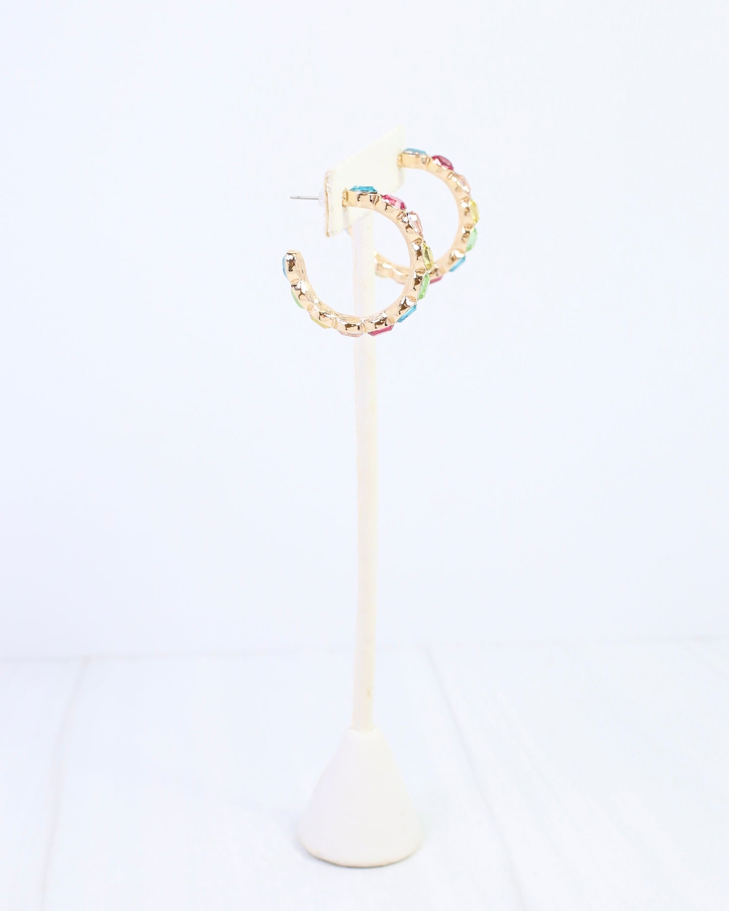 Karter Jeweled Hoop Earring Multi