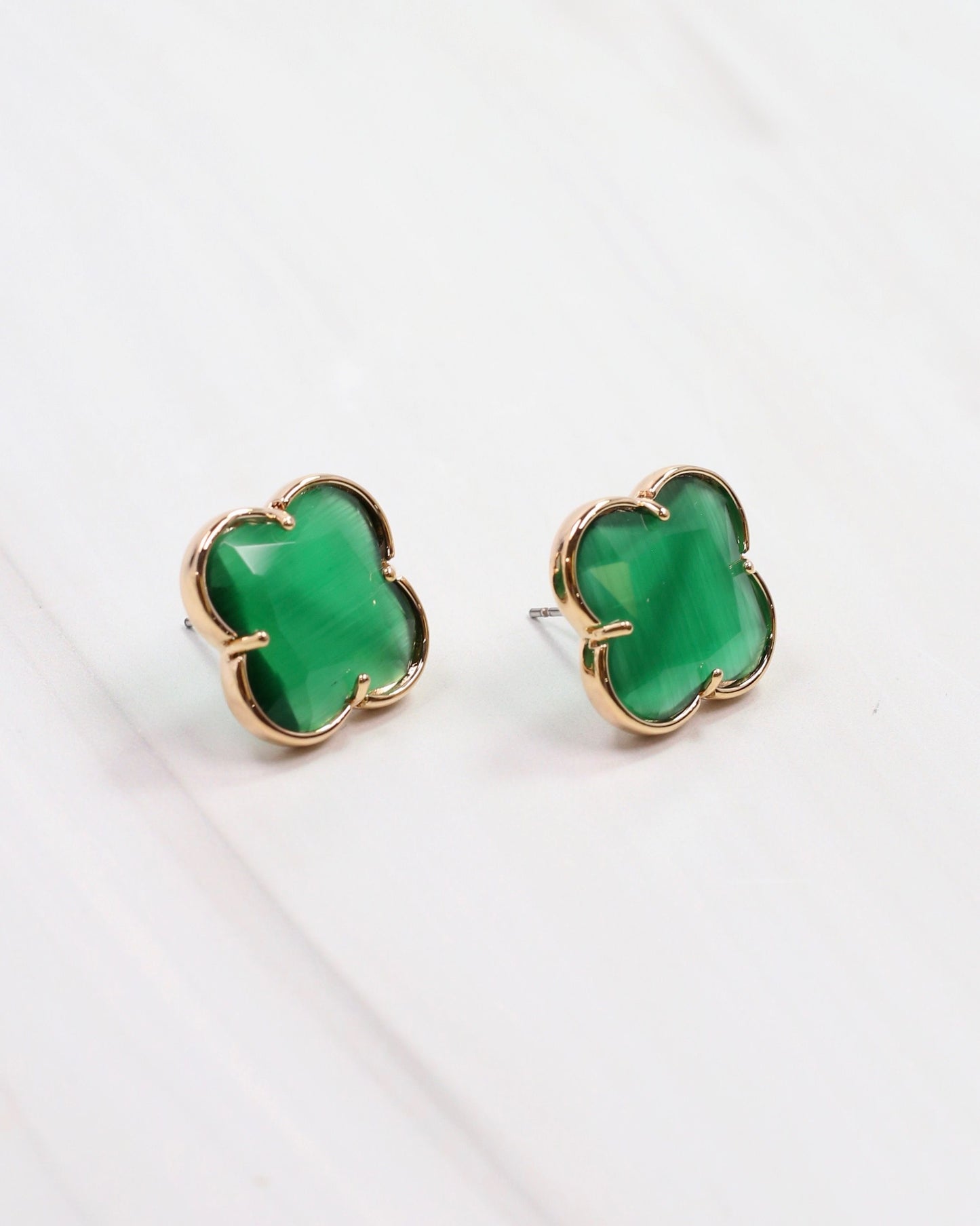 Jinsey Clover Post Earring Green