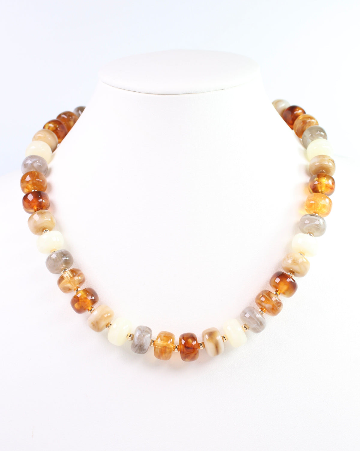 Tanner Beaded Necklace Brown Multi