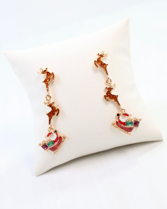 Rudolph Rules Earring Red