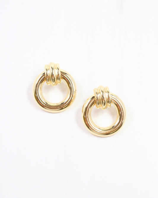Munford Circle Drop Earring Gold