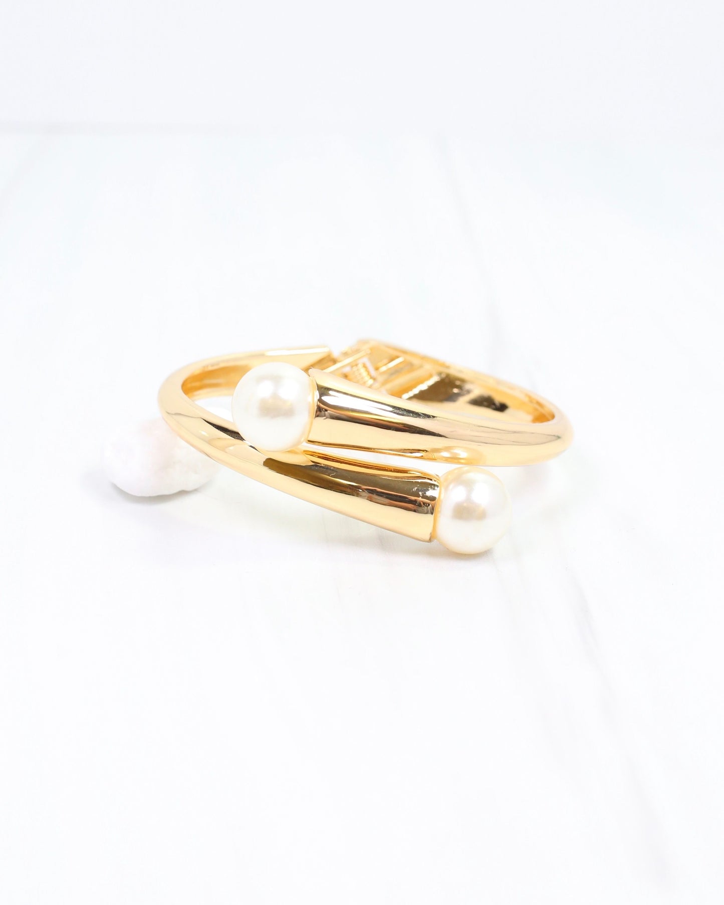 Mellish Pearl Hinged Bracelet Gold