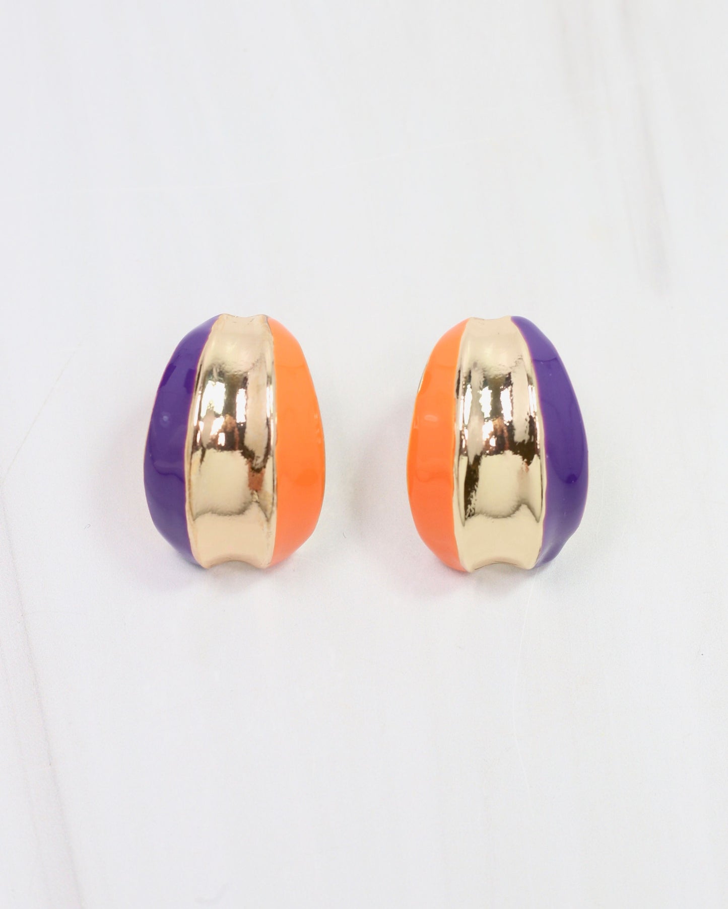 Penney Hoop Earring Orange Purple