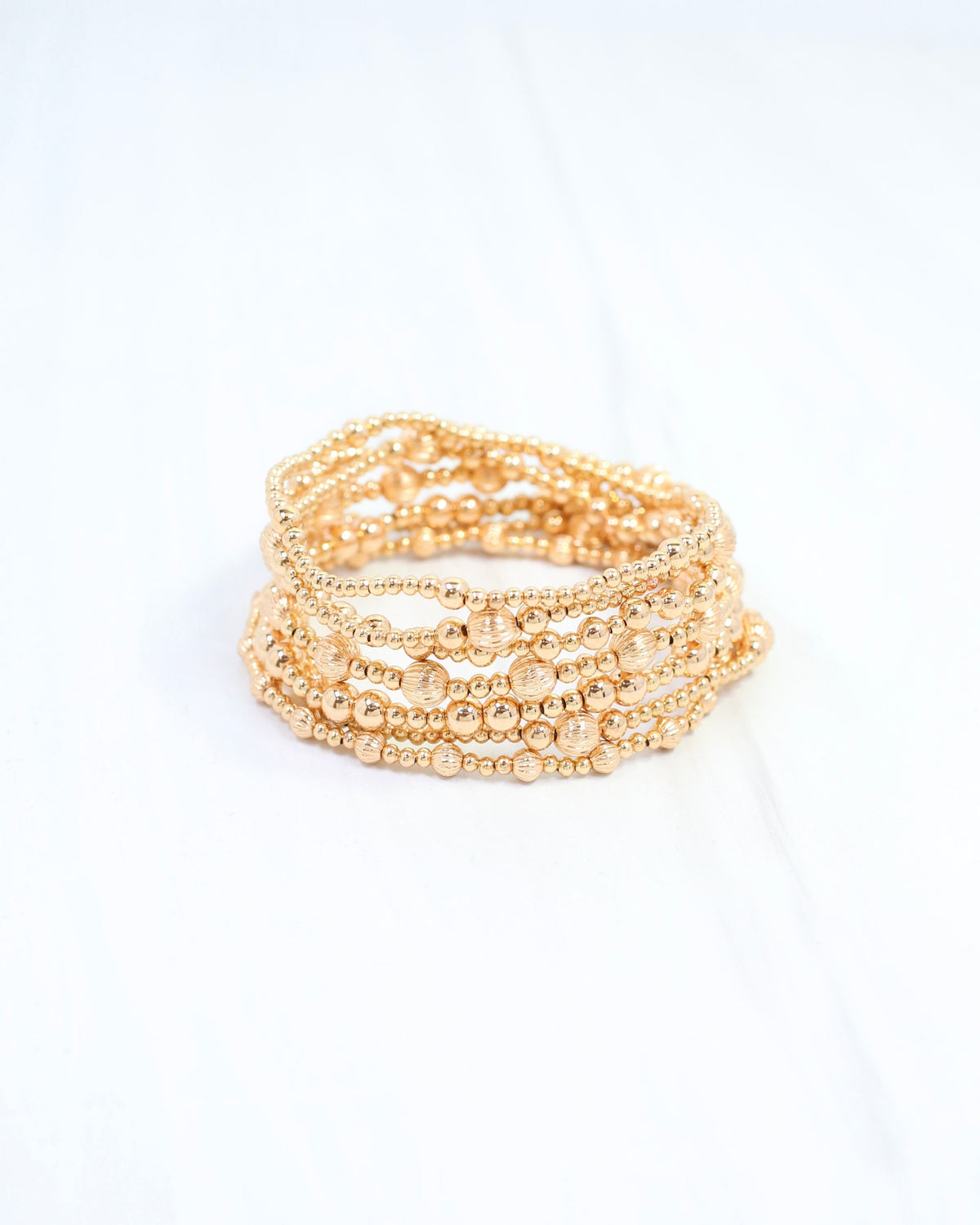 Regina Beaded Bracelet Set Gold