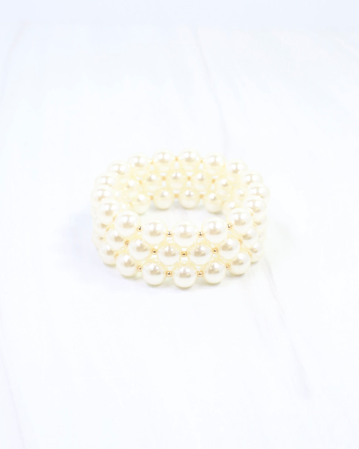 Baycrest Stretch Pearl Bracelet Set Gold