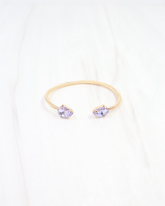 Cobb Crystal Bangle Bracelet WR Lavender
