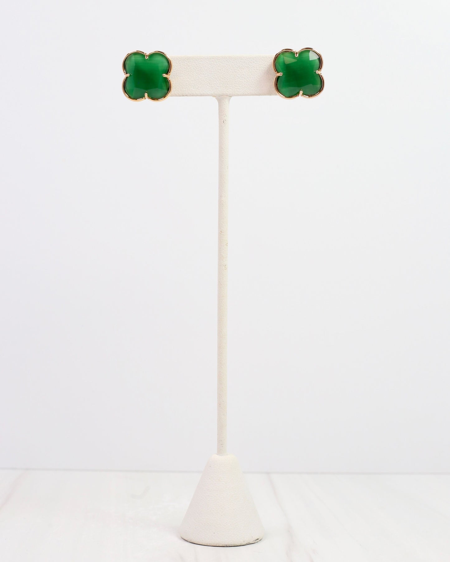 Jinsey Clover Post Earring Green