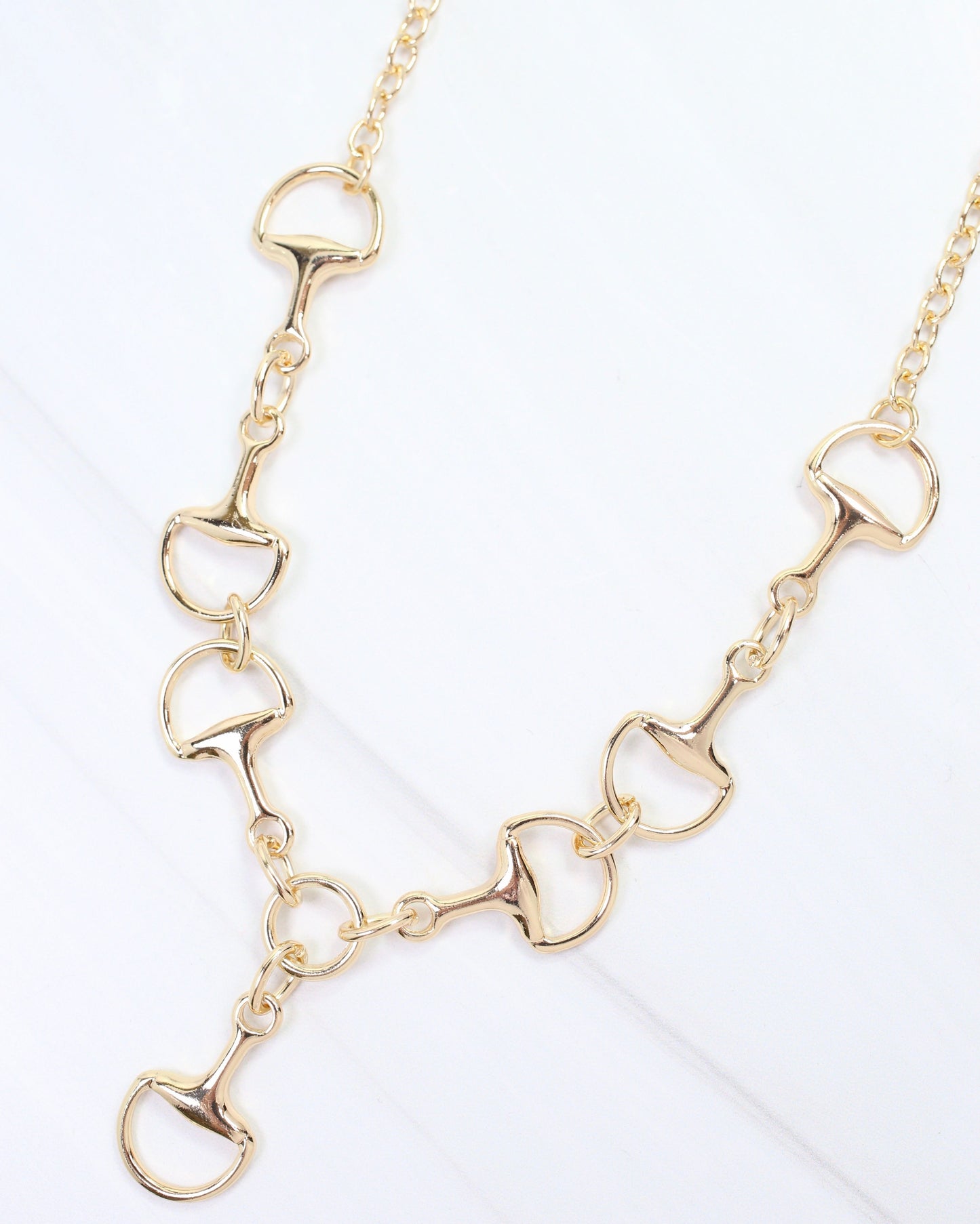 Spirit Horsebit Link Necklace Gold