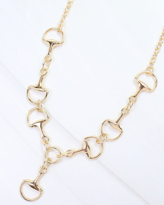 Spirit Horsebit Link Necklace Gold