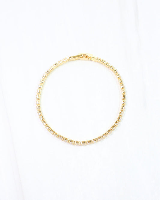 Luna Medium CZ Tennis Bracelet WR Gold