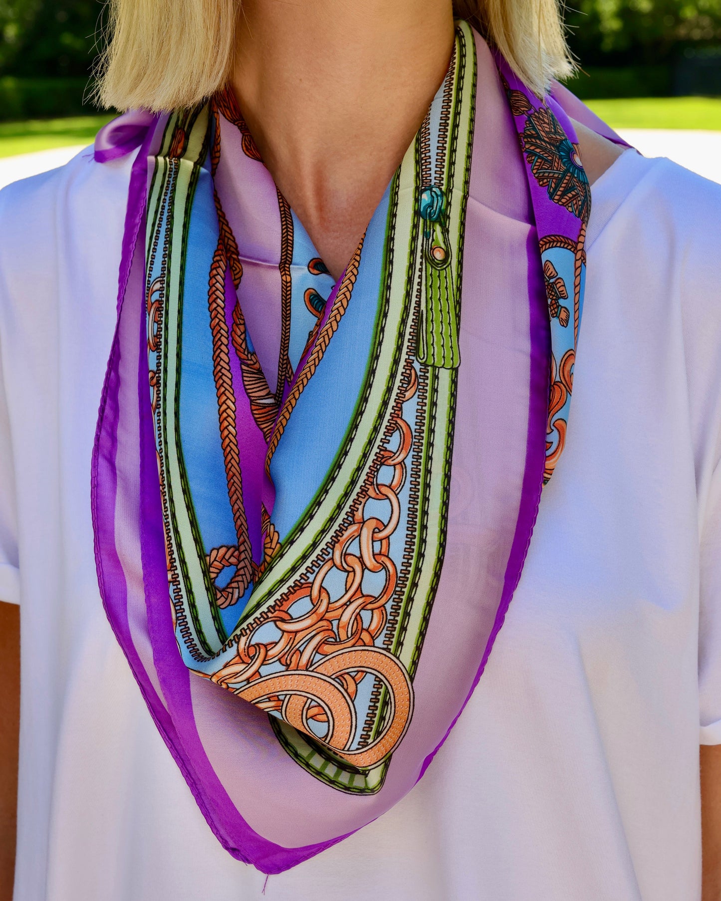 Trellis Tassel Scarf Lavender