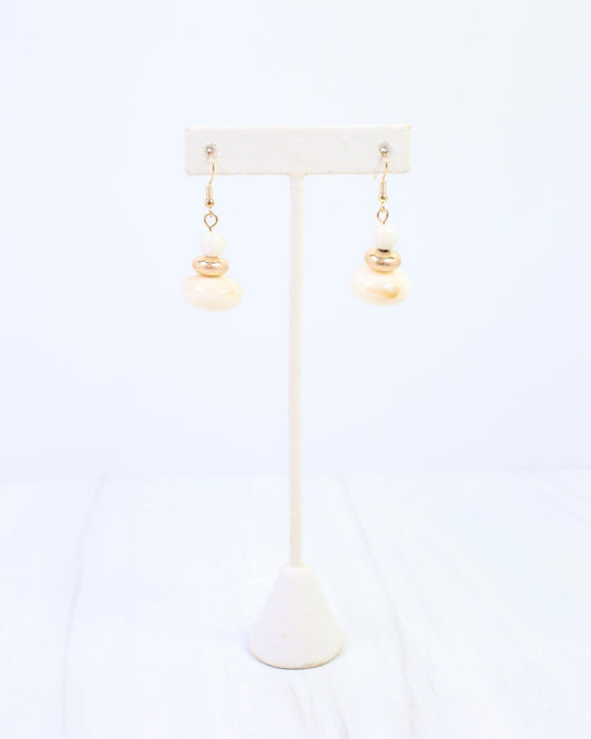 Abenger Beaded Earring White