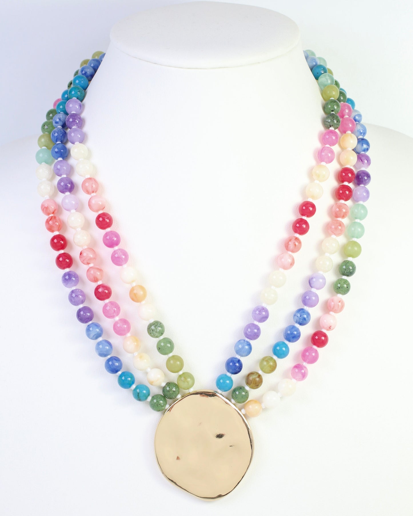 Kori Beaded Layered Necklace with Pendant Multi