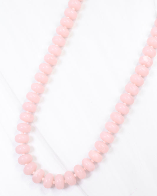 Reno Marble Beaded Necklace Light Pink