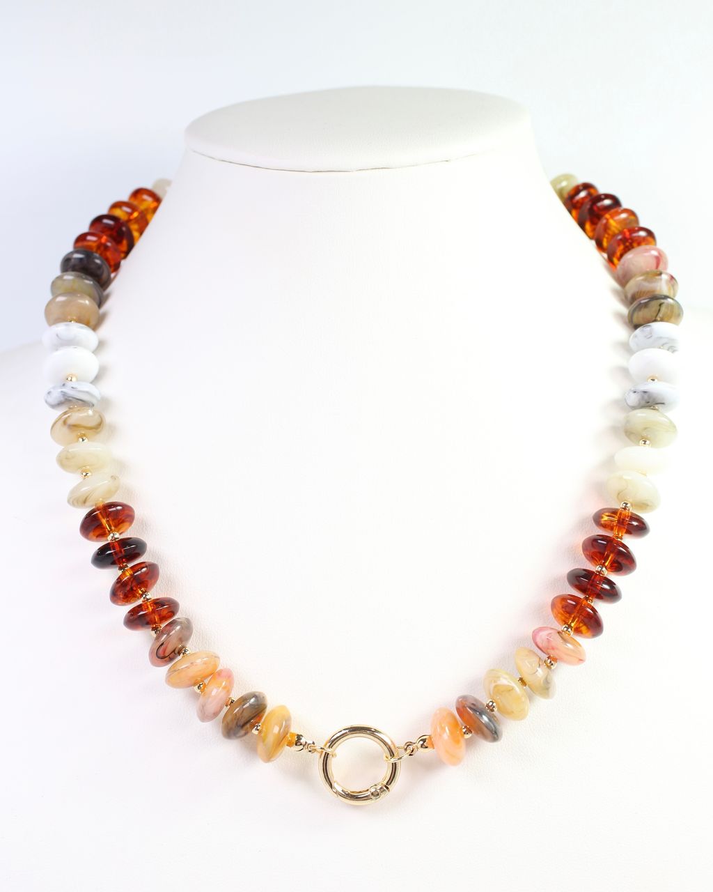 Fort Kent Stone Beaded Toggle Necklace Natural Multi