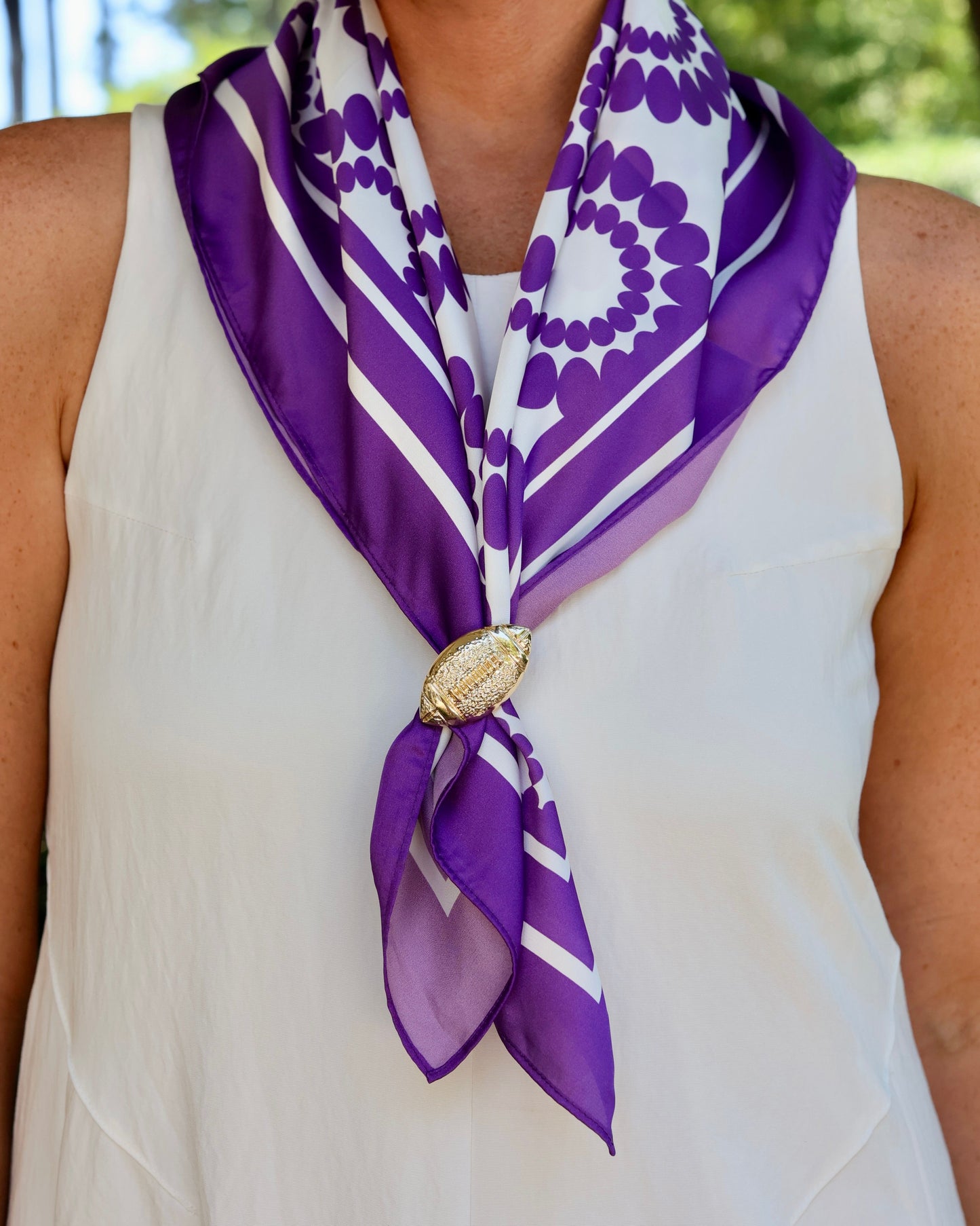 Lucy Floral Scarf Medium Purple White